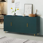 TV Stand with Antique Handles Storage and Adjustable Shelves