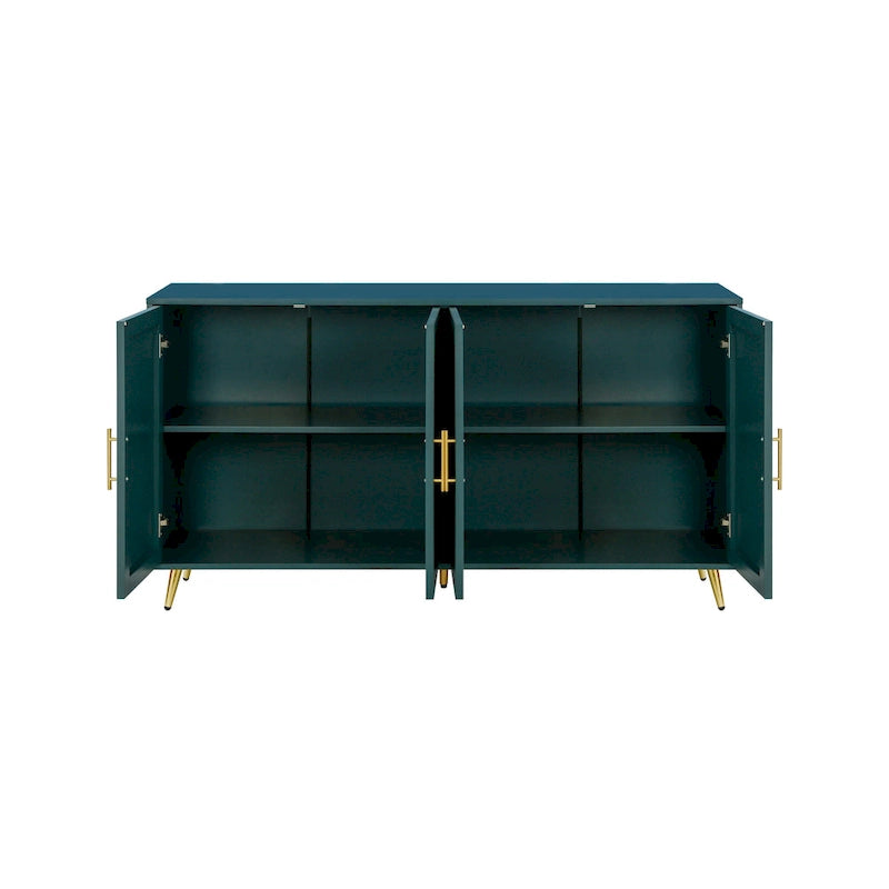 TV Stand with Antique Handles Storage and Adjustable Shelves