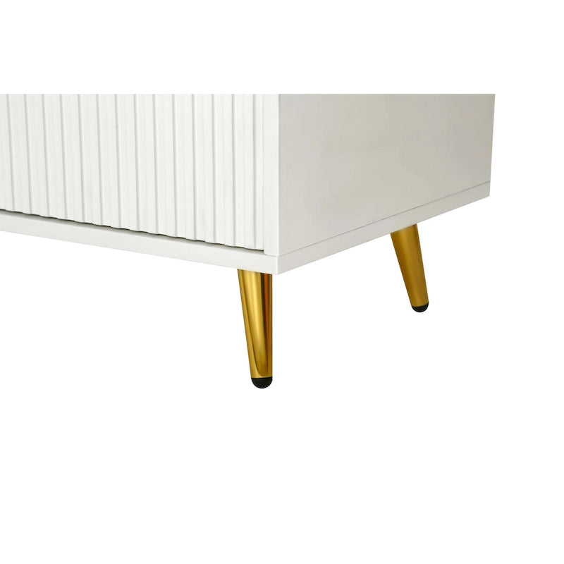 TV Stand with Antique Handles Storage and Adjustable Shelves