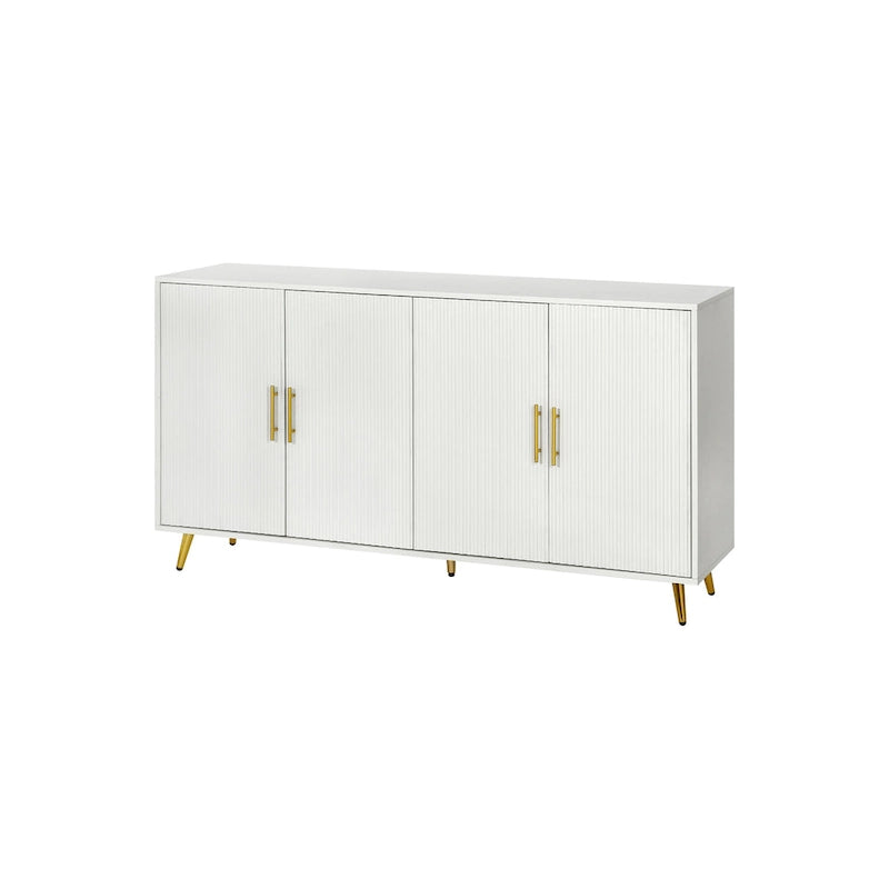 TV Stand with Antique Handles Storage and Adjustable Shelves