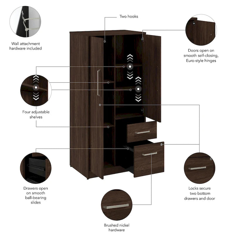 Wardrobe Cabinet with Drawers