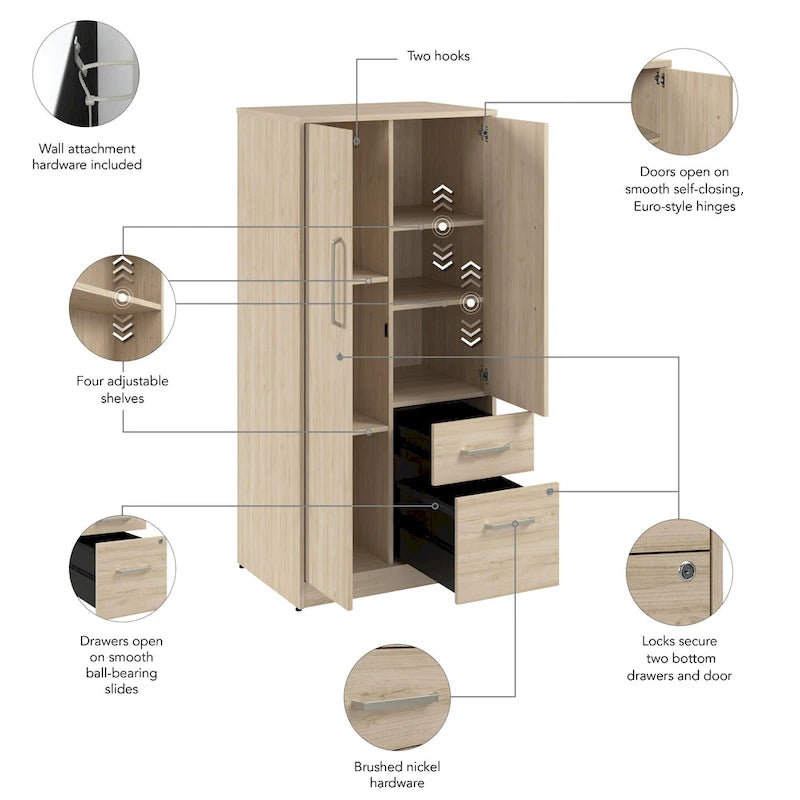 Wardrobe Cabinet with Drawers