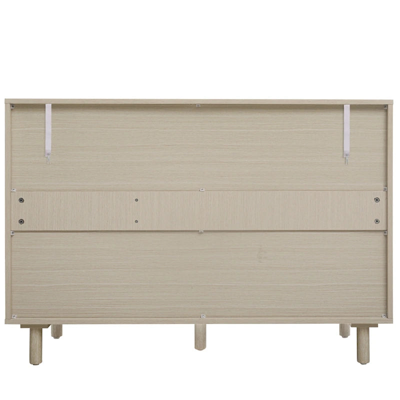 Two-Door Storage Cabinet with Three Drawers and Adjustable Shelves