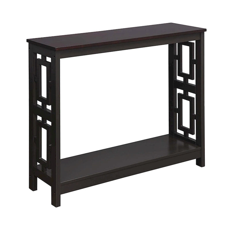 Console Table with Bottom Shelf Asian-Inspired Design