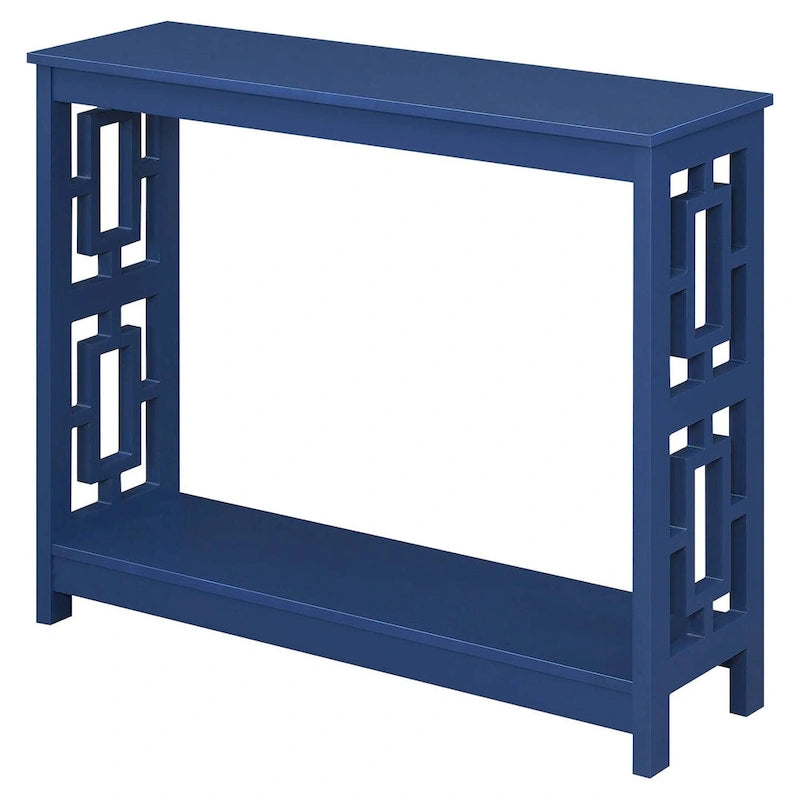 Console Table with Bottom Shelf Asian-Inspired Design