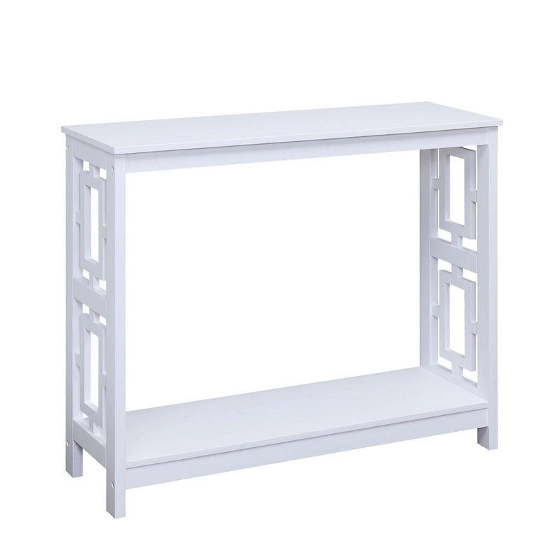 Console Table with Bottom Shelf Asian-Inspired Design