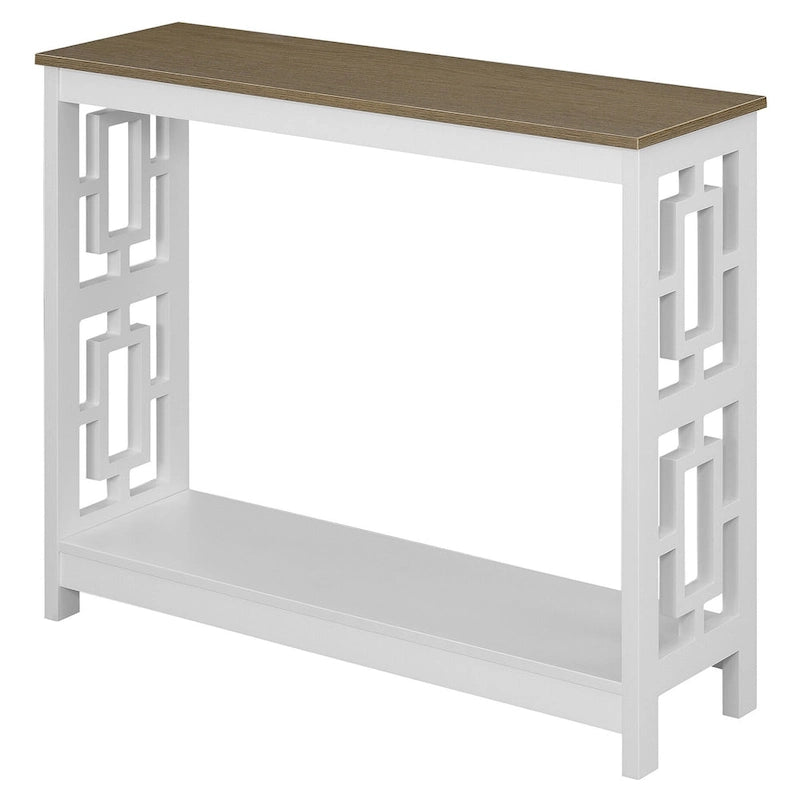 Console Table with Bottom Shelf Asian-Inspired Design