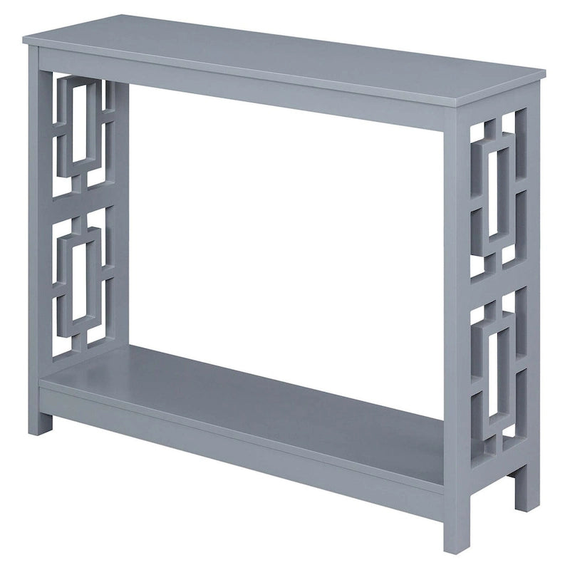 Console Table with Bottom Shelf Asian-Inspired Design