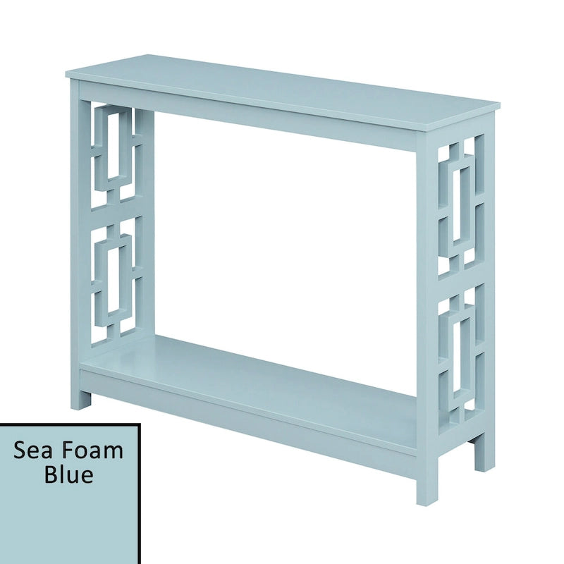 Console Table with Bottom Shelf Asian-Inspired Design
