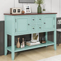 Retro Console Table Solid Acacia with Drawers and Shelf