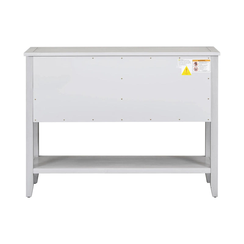 Retro Console Table Solid Acacia with Drawers and Shelf