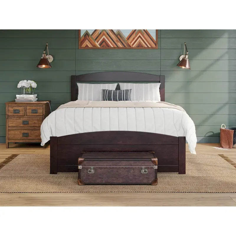 Warren Solid Wood Platform Bed with Footboard