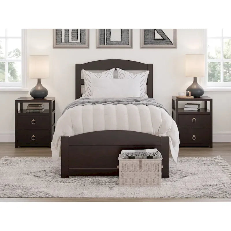 Warren Solid Wood Platform Bed with Footboard