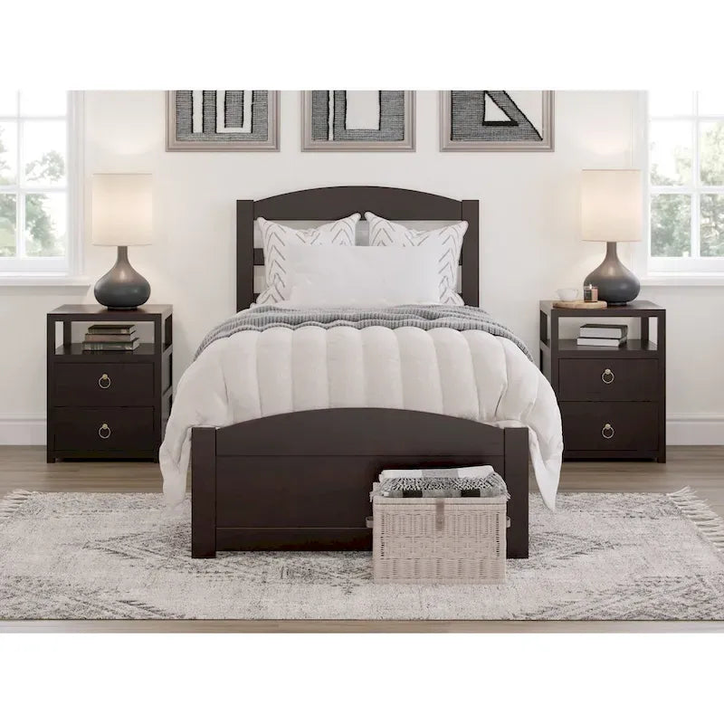 Warren Solid Wood Platform Bed with Footboard