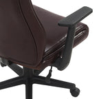 Sedia da ufficio in similpelle con schienale medio e supporto lombare