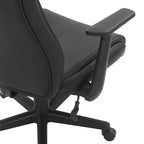 Sedia da ufficio in similpelle con schienale medio e supporto lombare