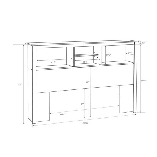 Full/Queen Bookcase Headboard