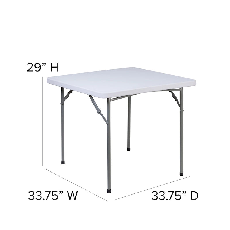 Square Plastic Folding Table Commercial Grade Card Table