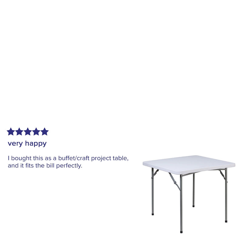 Square Plastic Folding Table Commercial Grade Card Table