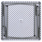 Table pliante carrée en plastique de qualité commerciale, type table de jeu