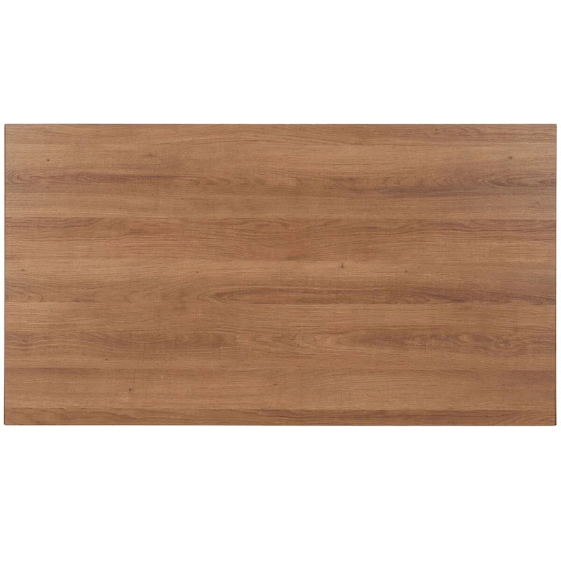 Wood Veneer Waterfall Edge Coffee Table
