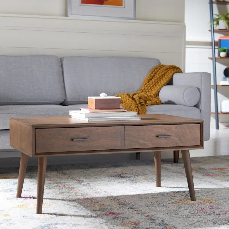 Mid-Century Two-Drawer Coffee Table