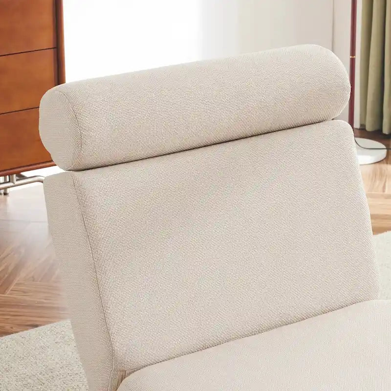 Foldable Single Sofa Chair Bed with Pillow Linen Fabric