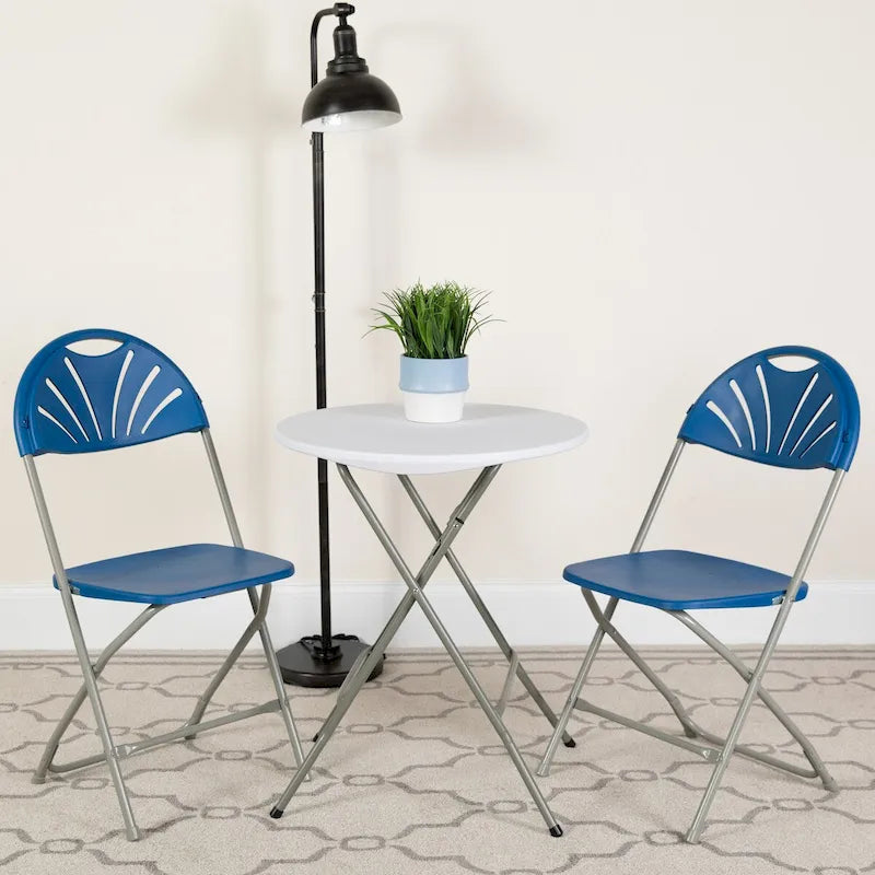 Plastic Fan Back Folding Chair 650 lb Capacity