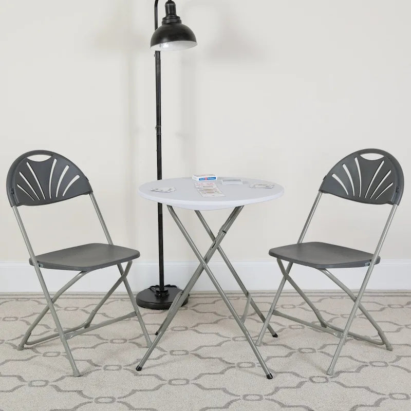Plastic Fan Back Folding Chair 650 lb Capacity