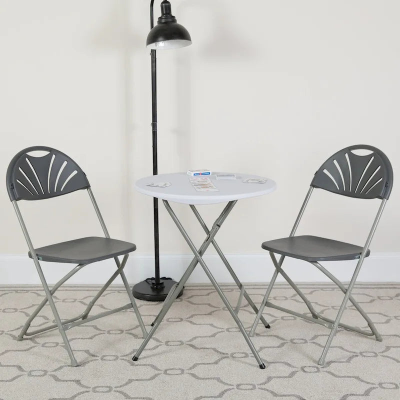 Plastic Fan Back Folding Chair 650 lb Capacity