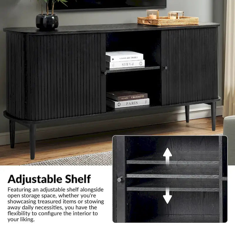 Sideboard with Sliding Door and Adjustable Shelf