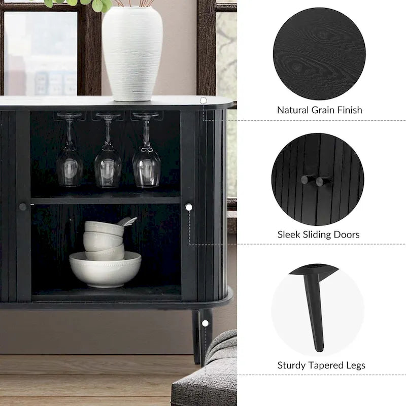 Sideboard with Sliding Door and Adjustable Shelf