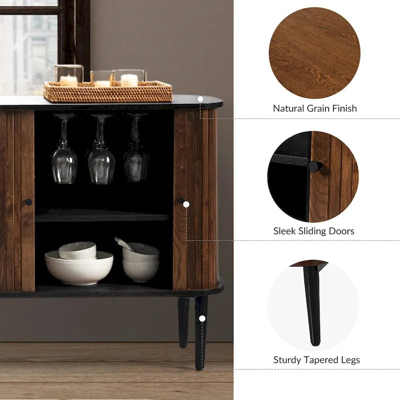 Sideboard with Sliding Door and Adjustable Shelf