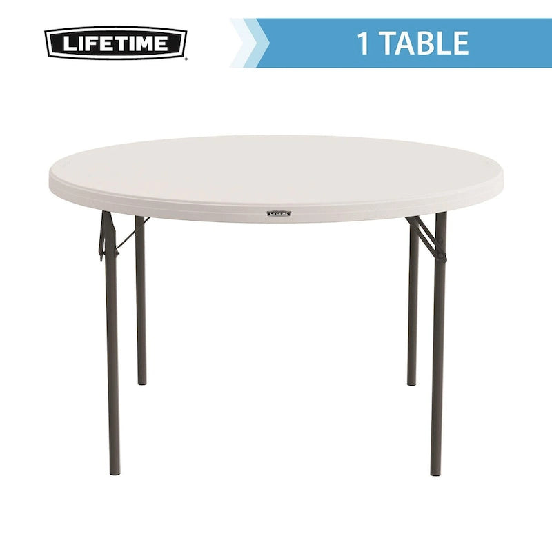 Round Folding Table Indoor Outdoor HDPE Top Powder-Coated Steel