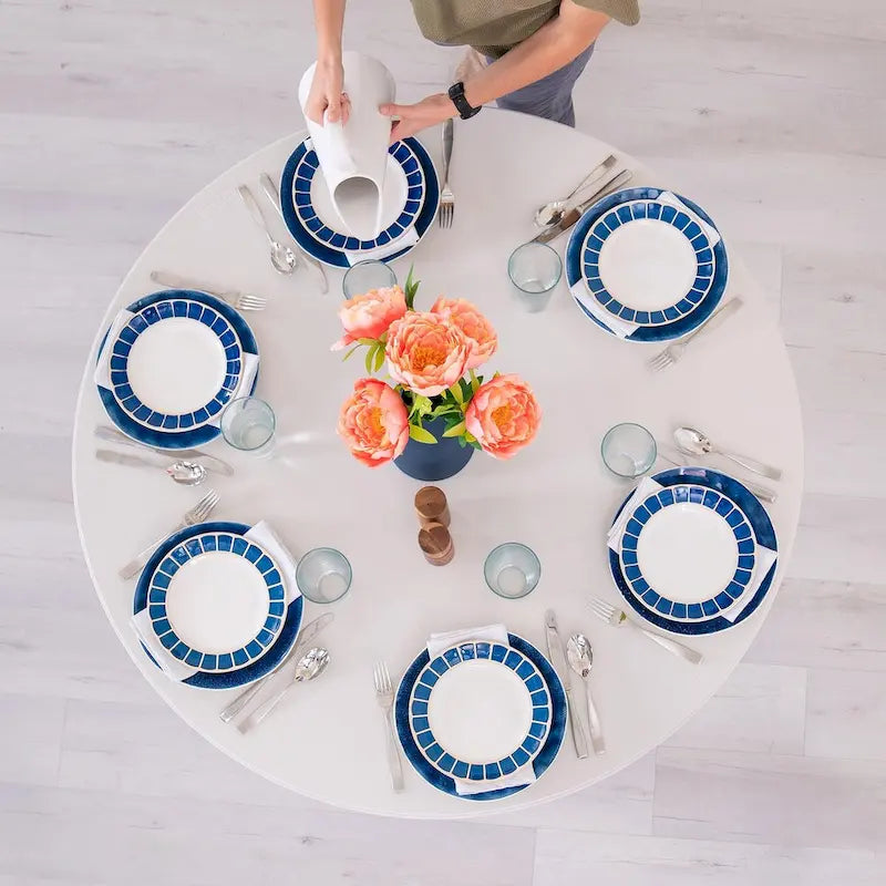 Round Folding Table Indoor Outdoor HDPE Top Powder-Coated Steel