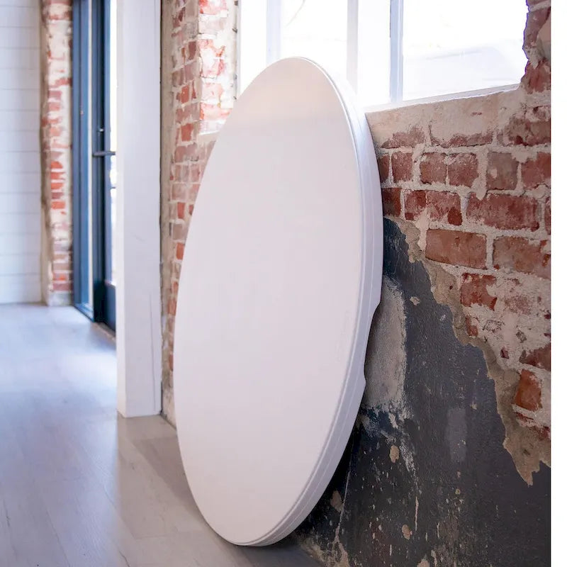 Round Folding Table Indoor Outdoor HDPE Top Powder-Coated Steel