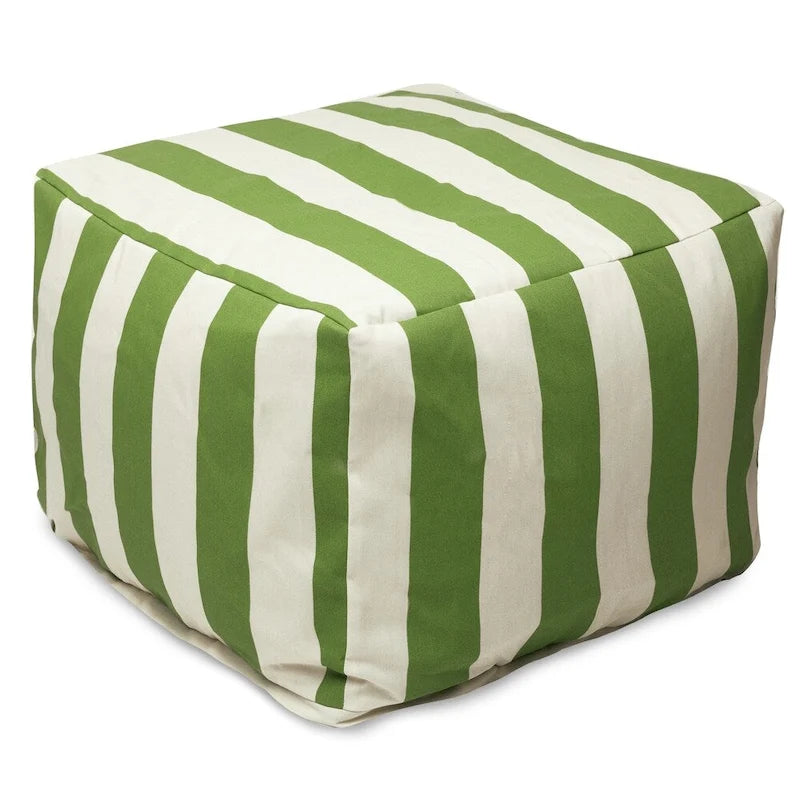 Vertical Stripe Ottoman Outdoor Indoor