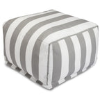 Ottoman mit vertikalen Streifen für drinnen und draußen